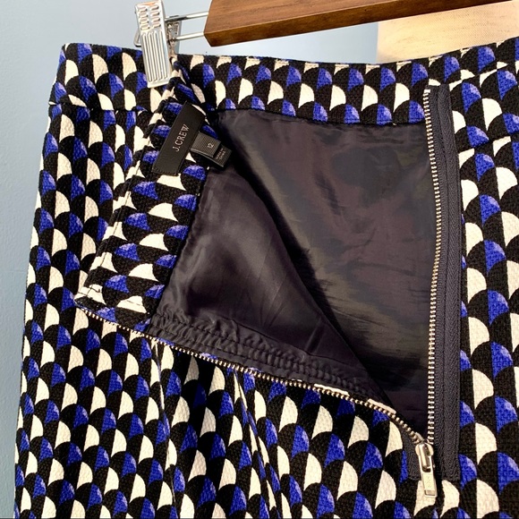 J. Crew Jet Set Geo Mini Skirt in Vibrant Blue - Picture 4 of 4